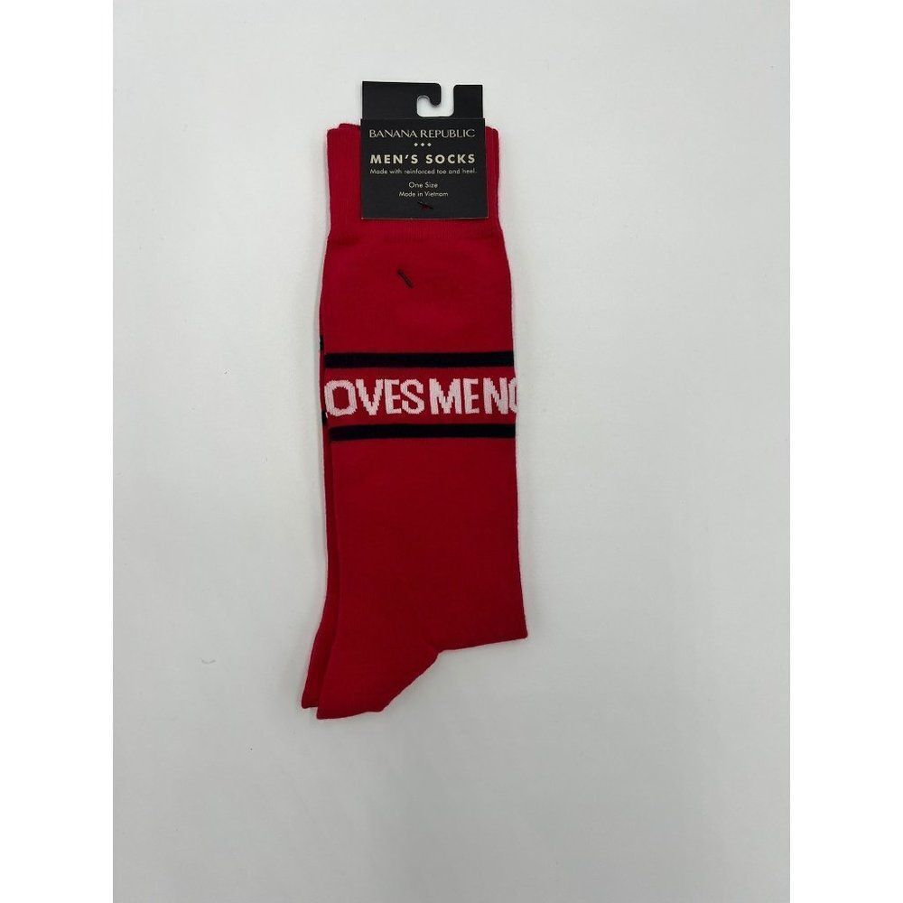 Brand New Socks One Size Banana Republic “Loves Me Not”Sock For Men